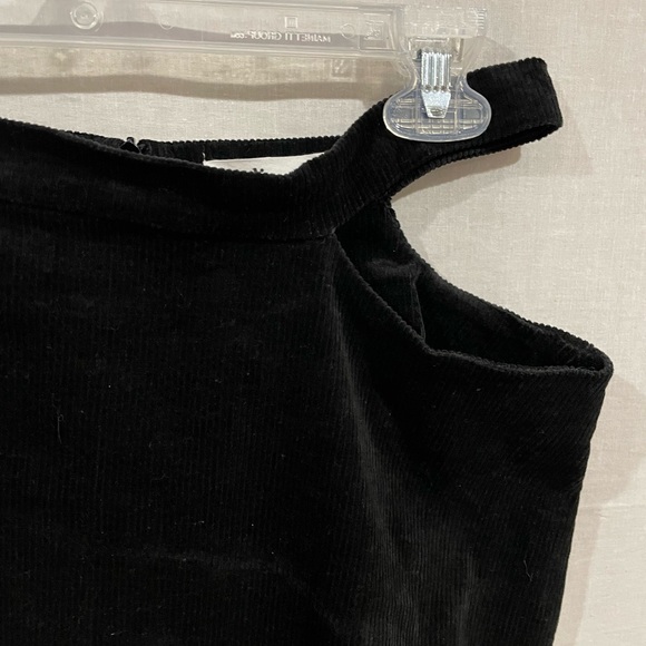 Elodie black mini skirt corduroy size large - Picture 5 of 5